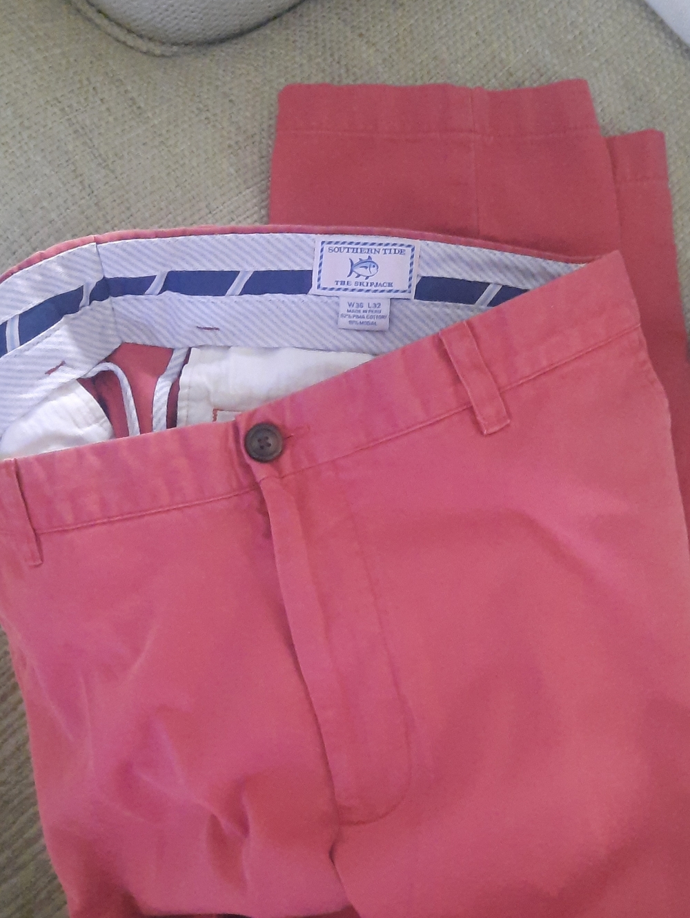 Southern Tide Men’s Coral-Pink Chino Pants
